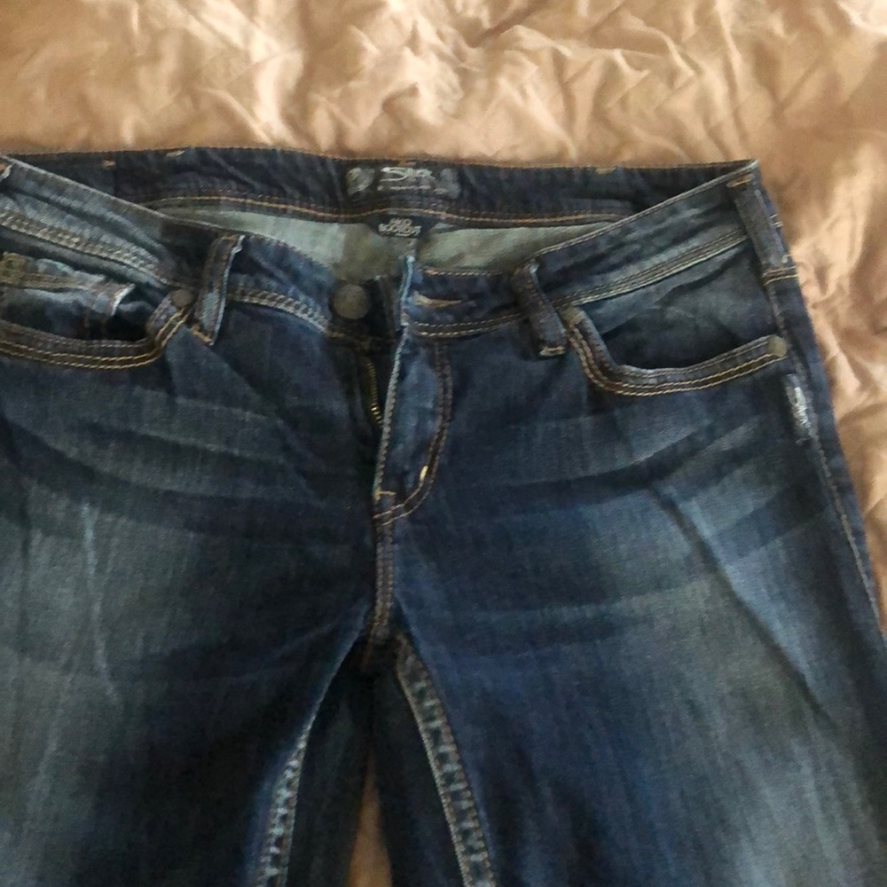 Silver dark denim jeans